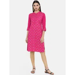 Rangriti Women Pink Printed Straight Kurta-picture-30