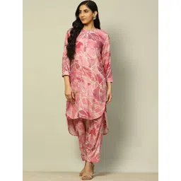 Rangriti Women Printed Angrakha Gotta Patti Kurta with Palazzos-picture-22