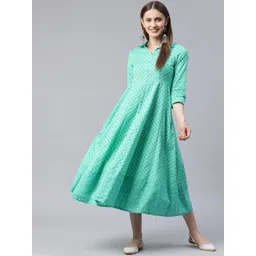 Rangriti  Women Printed Ethnic Shirt Dress with Pockets-picture-33