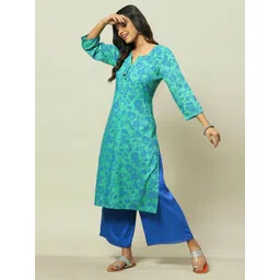 Rangriti Women Printed Flared Ethnic Palazzos-picture-32