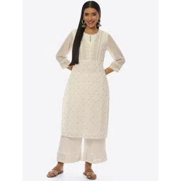 Rangriti Women Printed Keyhole Neck Straight Kurta-picture-31