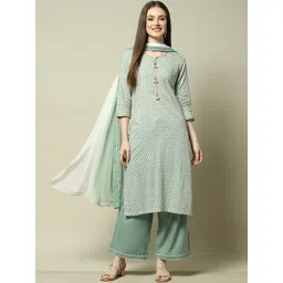 Rangriti Women Printed Regular Kurta with Palazzos & With Dupatta-picture-30