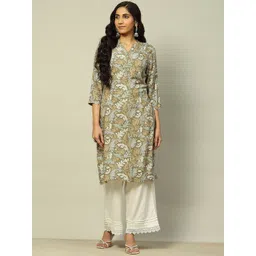 Rangriti Women Printed Sequinned Kurta image 1