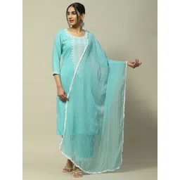 Rangriti Yoke Design Regular Sleeves Mirror Work Strigth Kurta-picture-35