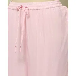 rangriti Women Straight Palazzos with Embroidered Hem image 5