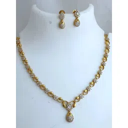 Rangrozo Jewellery Gold Plated Stone Studded Jewellery Set-picture-12