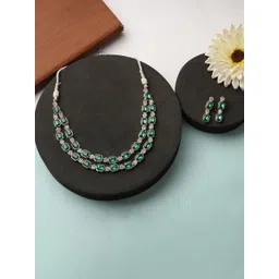 Rangrozo Jewellery Silver-Plated Stone-Studded Jewellery Set-picture-39