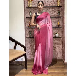 Rangtulika Ethnics Colourblocked Poly Georgette Ready to Wear Saree-picture-38