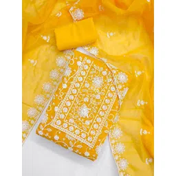 Rangtulika Ethnics Embroidered Unstitched Dress Material image 1