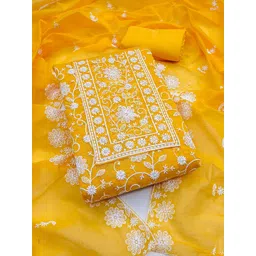 Rangtulika Ethnics Embroidered Unstitched Dress Material image 2