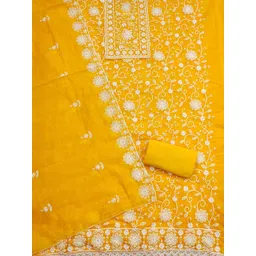 Rangtulika Ethnics Embroidered Unstitched Dress Material image 3