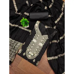 rangtulika ethnics Rangtulika Women Ethnic Motif Embroidered Zari Unstitched Dress Material-picture-41