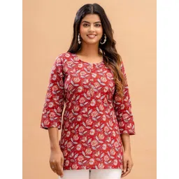 Rangun Floral Print Top-picture-12