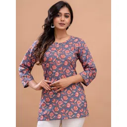 Rangun Floral Print Top-picture-13