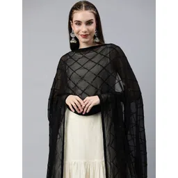 Rani Saahiba Embroidered Sequinned Dupatta-picture-18