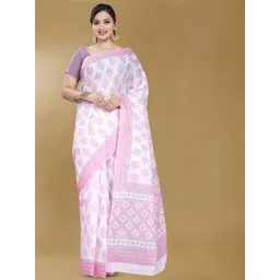 Rani Saahiba Ethnic Motifs Pure Cotton Block Print Saree-picture-29