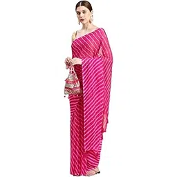 rani saahiba Women's Chiffon Lehriya Printed Saree Without Blouse-picture-33