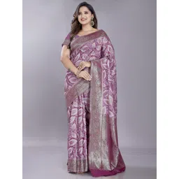 Rani Saahiba Woven Design Zari Chanderi Saree-picture-23