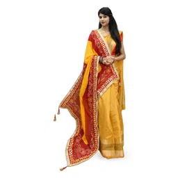 Ranisatiya creation Bandhani Printed Gotta Patti Dupatta-picture-22