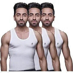 ranjit smart White Vest for Men 100% Cotton Sleeveless Round Neck Vest, Soft Itch-Free Innerwear Baniyan, Regular Fit Undershirt for Boys & Men, Daily Use Comfortable Tank (Pack of 3)-picture-15