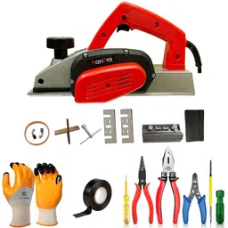 ranpra Electric Wood Planer RED 82mm 750W Professional working Machine with accessories Corded Planer And 7 Hand Tool Set Corded Planer-picture-26