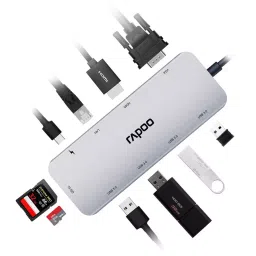 Rapoo XD200 10-in-1 Adapter, with 4K HDMI, 1080P VGA USB C Hub Adapter-picture-32