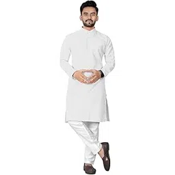 rara retail Cotton Kurta with Pyjama Soft Comfortable Plain Solid Kurta Pyjama Set Straight Kurta with Pyjama Set Round Neck Kurta (Pack of 1)-picture-16