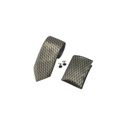 RARE COMBEE GROUP Men Printed Necktie With Pocket Square & Cufflinks Accessory Gift Set-picture-24