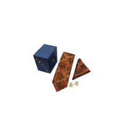 RARE COMBEE GROUP Men Woven Design Accessory Gift Set with Pocket Square Cufflink-picture-31