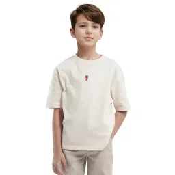 Rare Ones Boys Beige Cotton Graphic Print T-Shirt-picture-20