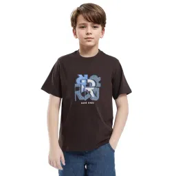 Rare Ones Boys Brown Cotton Blend Printed T-Shirt-picture-16