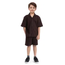 Rare Ones Boys Brown Cotton Regular Fit Shorts-picture-37