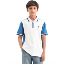 RARE ONES Boys Colourblocked Cotton Polo Collar Tshirt-picture-11
