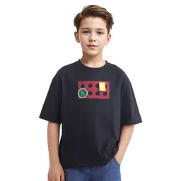 RARE ONES Boys Geometric Printed Round Neck Cotton Oversized T-shirt-picture-13