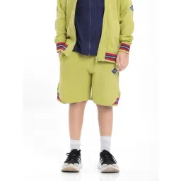 Rare Ones Boys Green Cotton Blend Applique Shorts-picture-39