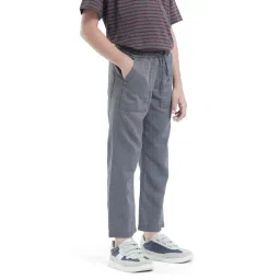 Rare Ones Boys Grey Cotton Blend Solid Shorts-picture-29