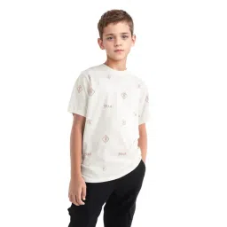 Rare Ones Boys Joon Off White Cotton All Over Print Pull On Closure Regular Fit T-Shirt-picture-26