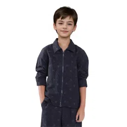 Rare Ones Boys Navy Printed Shacket-picture-31