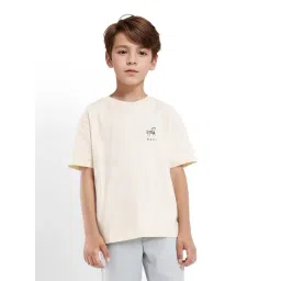 Rare Ones Boys Off White Cotton Graphic T-Shirt-picture-18