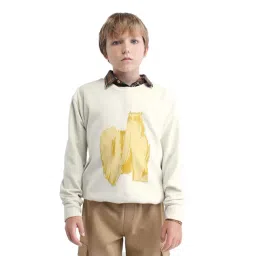 Rare Ones Boys Off White Graphic Print Regular Fit Sweatshirt-picture-48