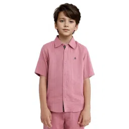 Rare Ones Boys Pink Cotton Solid Shirt-picture-14