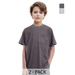 RARE ONES Boys Pockets Cotton T-shirt Pack of 2-picture-24