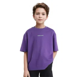 Rare Ones Boys Purple Cotton Blend Graphic T-Shirt-picture-24