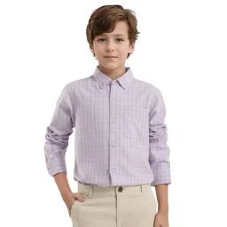 Rare Ones Boys Purple Cotton Checks Shirt-picture-36