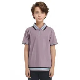 Rare Ones Boys Purple Cotton Solid Polo T-Shirt-picture-12
