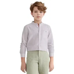 Rare Ones Boys Purple Cotton Striped Shirt-picture-17