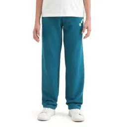 Rare Ones Boys Teal Drawstring Closure Graphic Printed Straight Fit Trackpants-picture-45