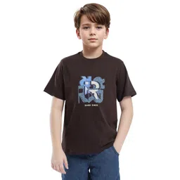 RARE ONES Boys Typography Printed Round Neck Short Sleeves Regular Fit T-shirt-picture-39