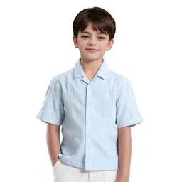 RARE ONES Boys Uno Cuban Collar Cotton Shirt-picture-17