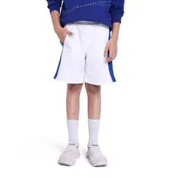 Rare Ones Boys White Cotton Blend Cut N Sew Shorts-picture-18